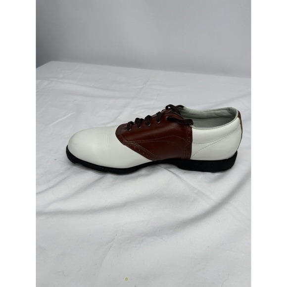 NWT Etonic Comfort Q Loc System Mens Golf‎ Shoes White & Brown Size Small 10M - Picture 5 of 16